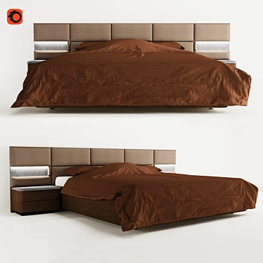 Kyoto Stone S7 Bed: Polys: 531986, Verts: 532436 3D model image 1 