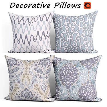 Elegant Pillow Set - Decorative Home Accent 3D model image 1 