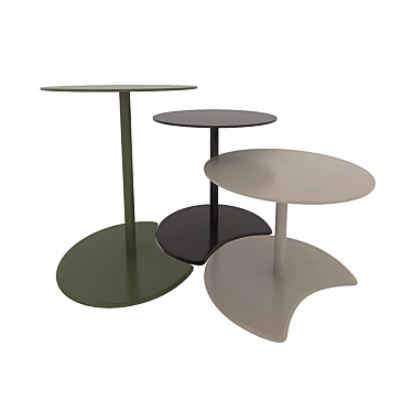 TRIBU Drops: Stylish Side Tables in Various Heights 3D model image 1 