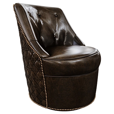 Segura Leather Swivel Chair 3D model image 1 