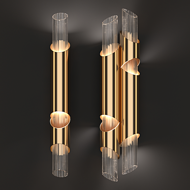 Golden Glow Draycott Wall Lamp 3D model image 1 