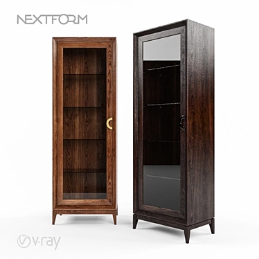 Nextform Toscana Display Cabinet 3D model image 1 