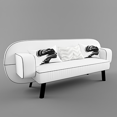 Luxury Larmara Demaro Sofa: High-Poly 3D Model 3D model image 1 