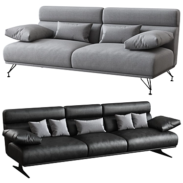Elegant Crystal Sofa: Luxurious Comfort 3D model image 1 