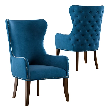 Madison Park Wingback Accent Chair: Classic Elegance for Your Home 3D model image 1 