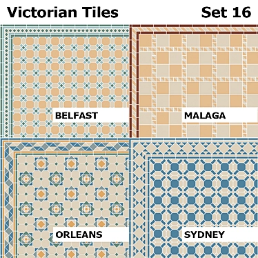 Elegance Embodied: Topcer Victorian Tiles 3D model image 1 