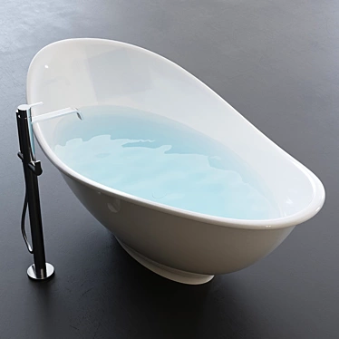 Elegant Pietraluce Freestanding Bathtub 3D model image 1 