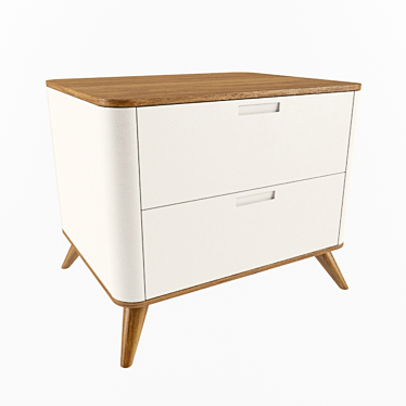 Sleek Viven Nightstand 3D model image 1 