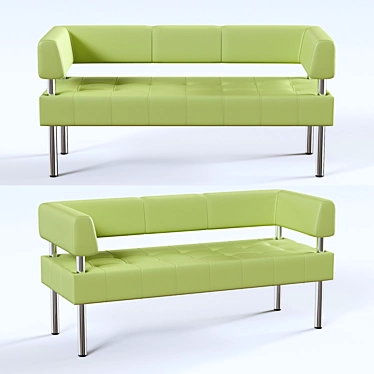 Business 3-Seater Sofa: Russian-made Elegance 3D model image 1 