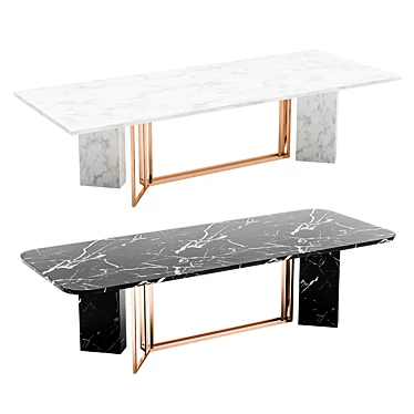 Sleek Plinto Meridiani Table 3D model image 1 