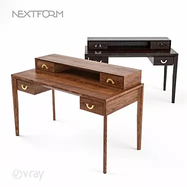 Toscana Nextform Desk with Drawers 3D model image 1 