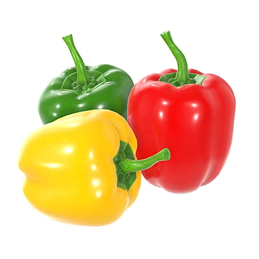 Premium Bell Peppers: Fresh and Flavorful 3D model image 1 