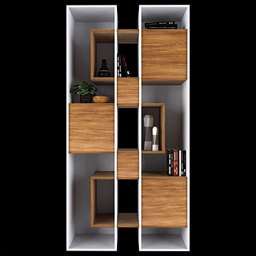 Modern Bookcase Abaco: Stylish Storage Solution 3D model image 1 