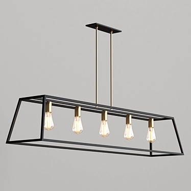 Minimalist Island Chandelier 3D model image 1 