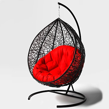 Swing Cocoon Hanging Chair: Comfy Relaxation in Style! 3D model image 1 
