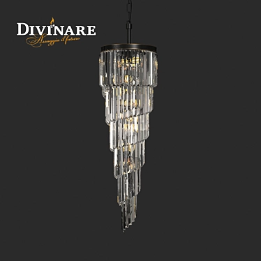 Elegant Charlotte Crystal Chandelier 3D model image 1 