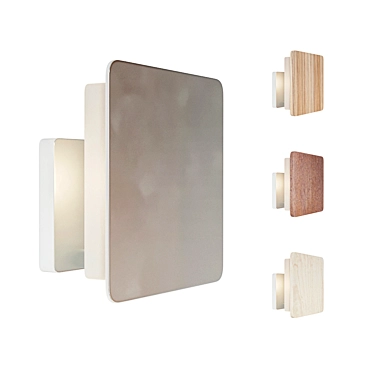 Fabbian No More: Exquisite Wood and Metal Wall Sconce 3D model image 1 