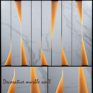 Elegant Marble Wall Décor 3D model image 1 