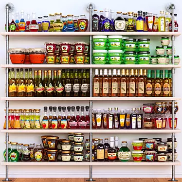 StoreShelf: Stylish Storage for Kitchen, Shops, Bars 3D model image 1 