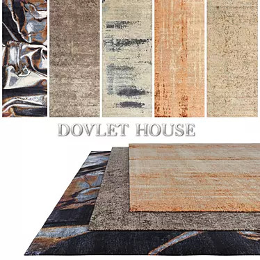 DOVLET HOUSE 5-Piece Carpets 3D model image 1 