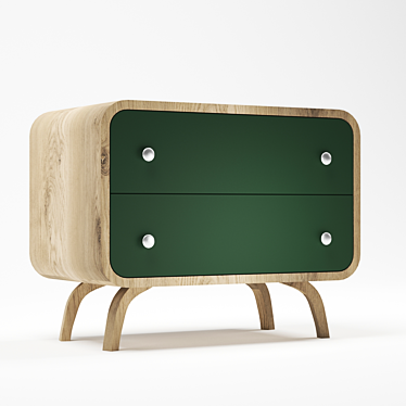 Scandi-Style Ellipse Drawer 3D model image 1 