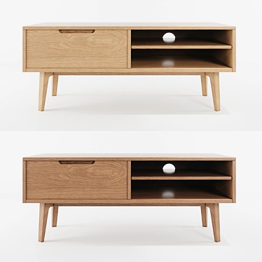 Jenson Media Unit: Stylish Oak Design 3D model image 1 