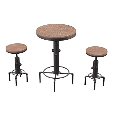 Elegant Dining Set: Table & Chair 3D model image 1 