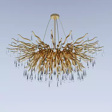 Inodesign Golden Modern Pendant Light 3D model image 1 