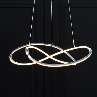 Nova Luce Martino Pendant: Sleek Metal Luminaire 3D model image 1 