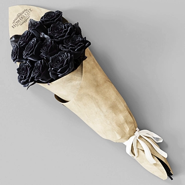 Mystery in Bloom: Black Rose 3D model image 1 