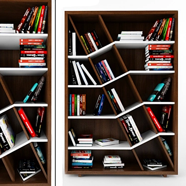Decorative Bookshelf: Elegant Storage Solution 3D model image 1 