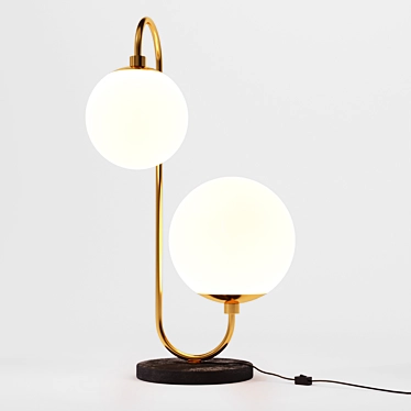 [Limited Edition] Pelle Asymmetrical Table Lamp 3D model image 1 