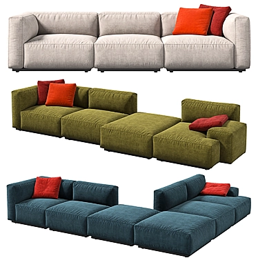 Cassina 271 Mex Cube: Customizable Modular Sofa 3D model image 1 