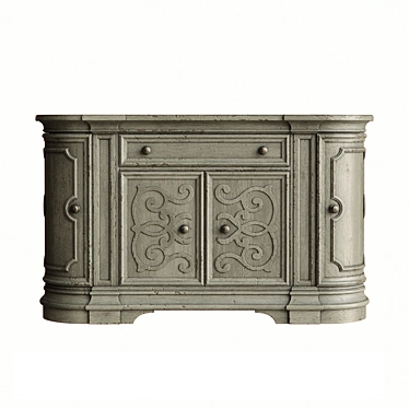 Opulent Renaissance Buffet 3D model image 1 