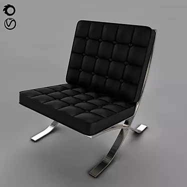 Luxury Leather Armchair: Vray, Corona, FBX Files 3D model image 1 