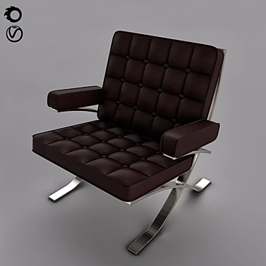 Luxury Leather Armchair: Vray, Corona, FBX 3D model image 1 