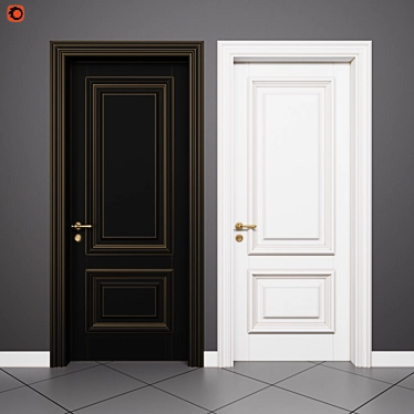 Elegant Interior Door 3D model image 1 