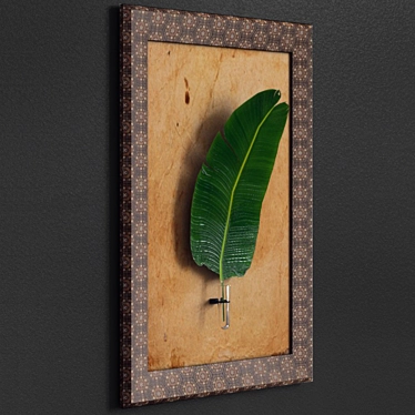 Tropical Vibes: Banana Leaf Wall Art 3D model image 1 