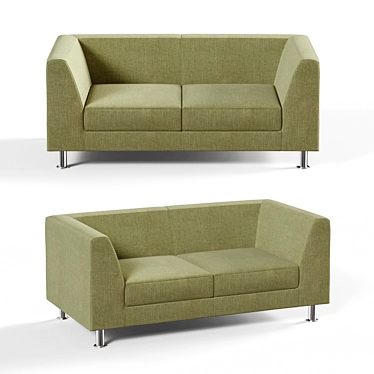 Evolution 2-Seater Sofa: Stylish and Comfortable 3D model image 1 