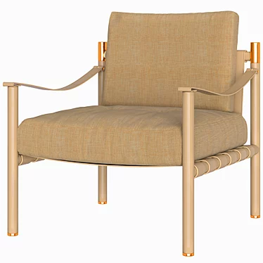 Italian Flou Iko Small Armchair: Comfortable and Stylish 3D model image 1 
