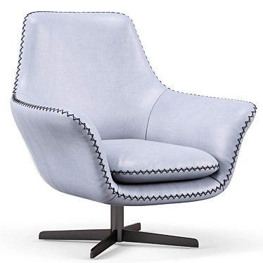 Bruce Gray Swivel Armchair 3D model image 1 