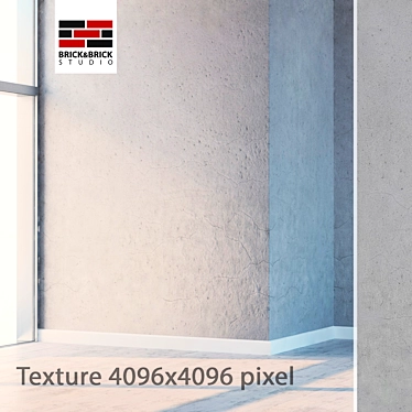 Seamless High Detail White Plaster 3D model image 1 