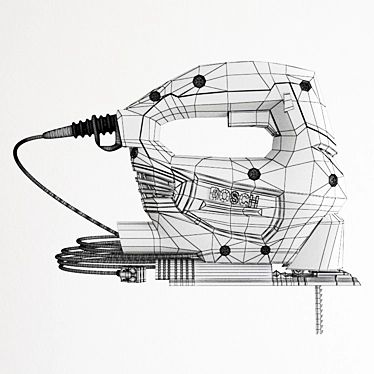 BOSCH Electric Jigsaw: High-poly and Low-poly Versions 3D model image 1 