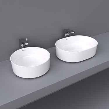 Inspira Roca FineCeramic Over Wash Basin 3D model image 1 