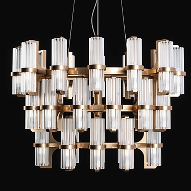  Elegant "Soave" Chandelier - 70 x 48 cm 3D model image 1 