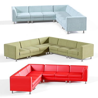 Evolution 6-Seater Corner Sofa 3D model image 1 