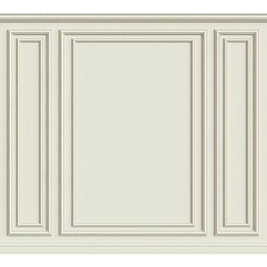 Elegant Wall Moulding: Transform Your Space 3D model image 1 