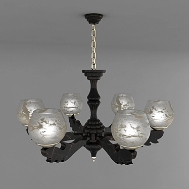 Elegant Corona Ceiling Light 3D model image 1 