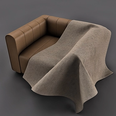 Luxury Leather Sofa - Vray & Corona - FBX Files 3D model image 1 