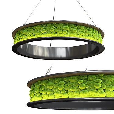 Eco-Friendly Moss Pendant Light 3D model image 1 